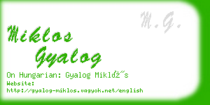 miklos gyalog business card